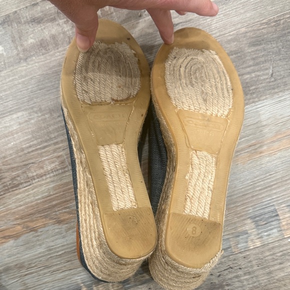 Coach Women's Blue and Brown Wedges - Picture 8 of 11